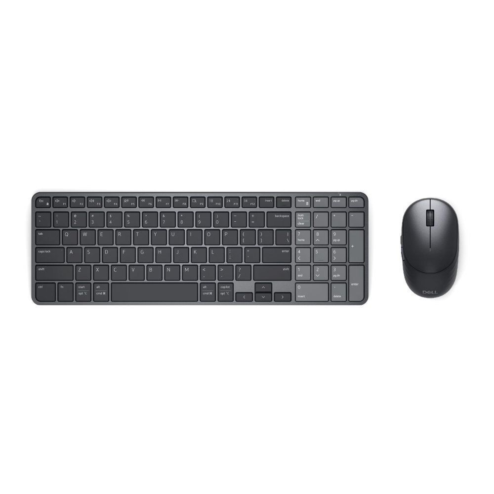 Dell Combo de teclado y mouse inalámbrico recargable compacto Pro 7 KM746 en inglés KM746-BLK-US