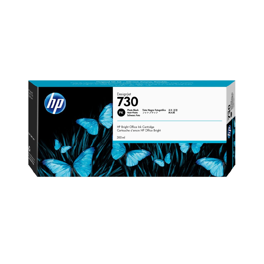 HP Cartucho de tinta DesignJet 730 de 300 ml negro fotográfico P2V73A